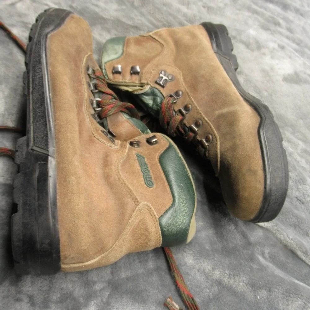 Asolo Boots Men 9‎ Brown Suede Leather Hiking Mountaineering Trail Joint Project